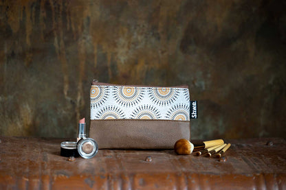 Shwe Cream Leather Look Clutch bag lifestyle photo