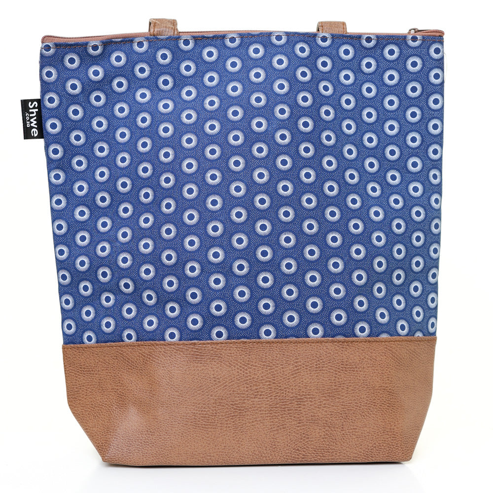 Shwe Shwe Leather Look Tote Navy Back